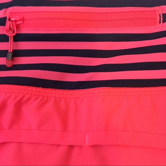 Lululemon Run Orange/Pink Navy Stripe Speed Shorts - Picture 8 of 8